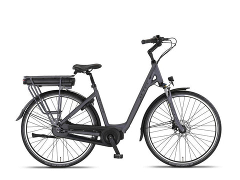Vélo électrique Altec Atlanta, moteur central HYD 7 V, 28 pouces, 49 cm, argent teinté 