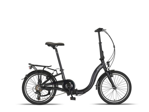 Vélo pliant Altec Comfort 6 V 20 pouces 39 cm Noir mat 