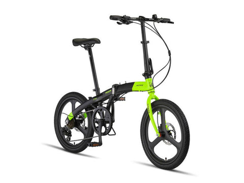Vélo pliant marin Altec 7 V 20 pouces (27 cm) Noir-Vert citron 