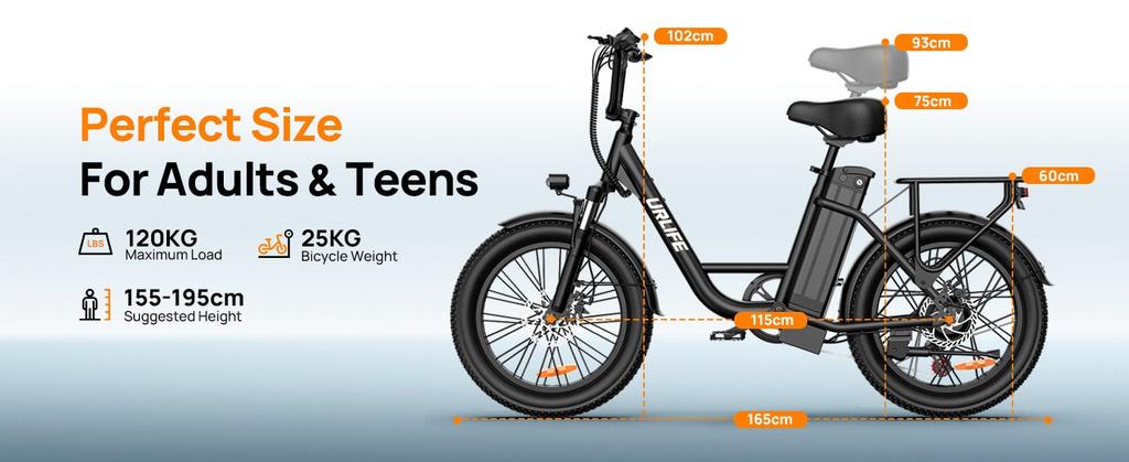 NIEUW Urlief Fatbike Elektrische Fiets 7v 20inch 41cm